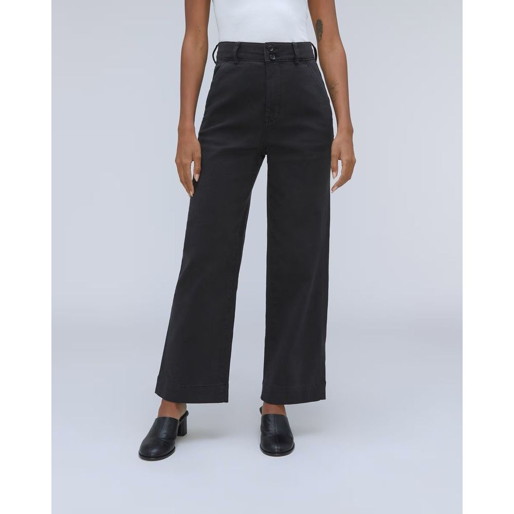 Everlane The Organic Wide-Leg Pant Black Size 4 NWT